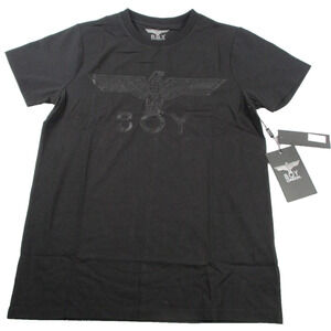 Boy London Shirt Men Small Black Eagle Logo Stretch Graphic Tee Crewneck 1297-98